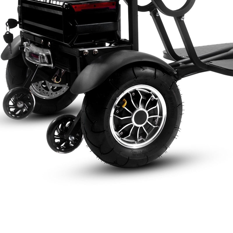 MotoTec Folding Mobility Electric Trike 48v 1000w Dual Motor Lithium Black | My Garage Supplies