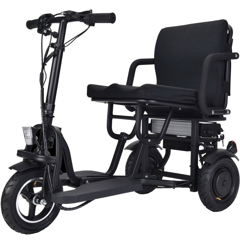 MotoTec Folding Mobility Electric Trike 48v 700w Dual Motor Lithium Black | My Garage Supplies