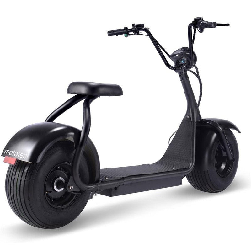 MotoTec Fat Tire 60v 18ah 2000w Lithium Electric Scooter Black | My Garage Supplies