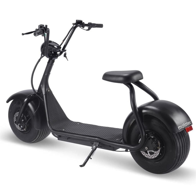 MotoTec Fat Tire 60v 18ah 2000w Lithium Electric Scooter Black | My Garage Supplies