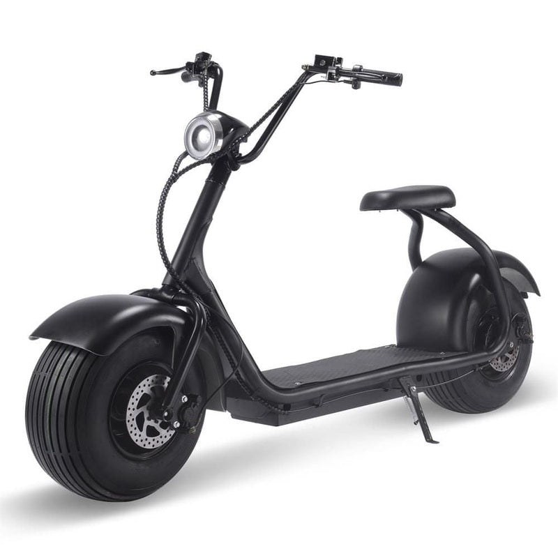 MotoTec Fat Tire 60v 18ah 2000w Lithium Electric Scooter Black | My Garage Supplies