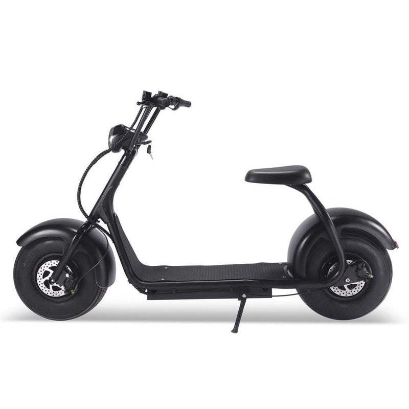 MotoTec Fat Tire 60v 18ah 2000w Lithium Electric Scooter Black | My Garage Supplies