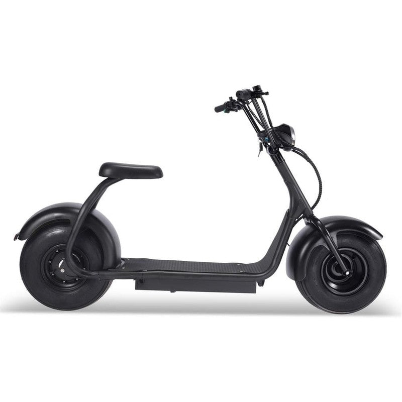 MotoTec Fat Tire 60v 18ah 2000w Lithium Electric Scooter Black | My Garage Supplies