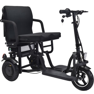 MotoTec Folding Mobility Electric Trike 48v 700w Dual Motor Lithium Black | My Garage Supplies