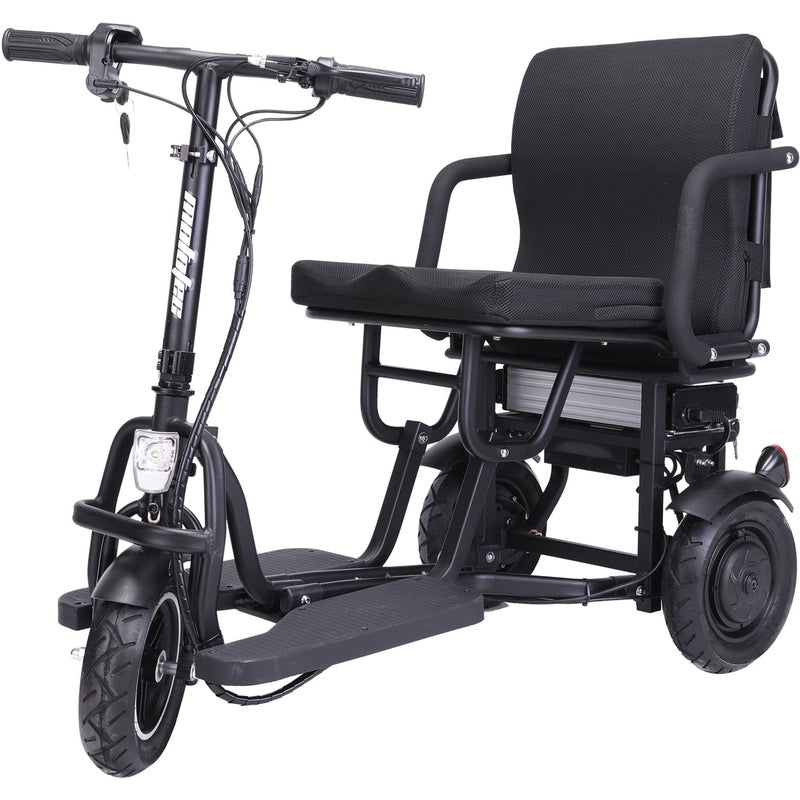 MotoTec Folding Mobility Electric Trike 48v 700w Dual Motor Lithium Black | My Garage Supplies