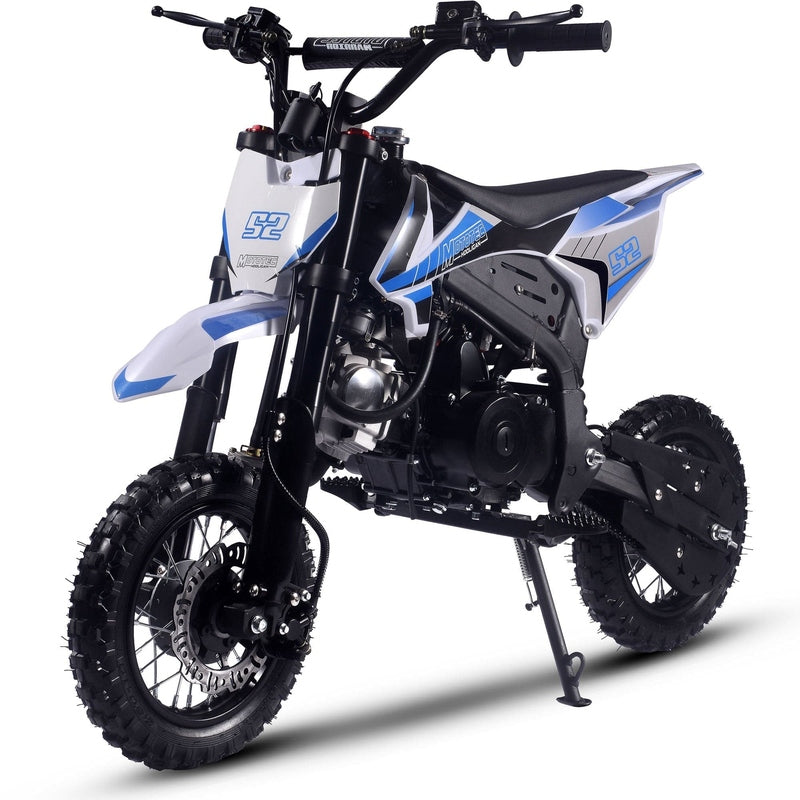 MotoTec Hooligan 72cc 4-Stroke Gas Dirt Bike Blue | My Garage Supplies