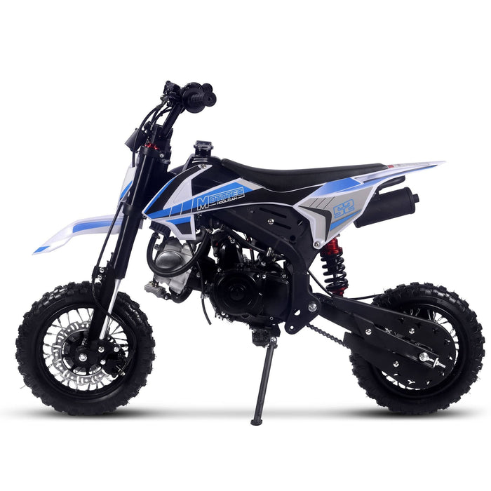 MotoTec Hooligan 72cc 4-Stroke Gas Dirt Bike Blue | My Garage Supplies