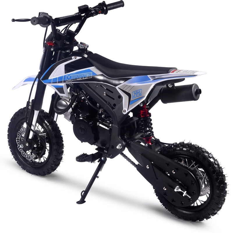 MotoTec Hooligan 72cc 4-Stroke Gas Dirt Bike Blue | My Garage Supplies