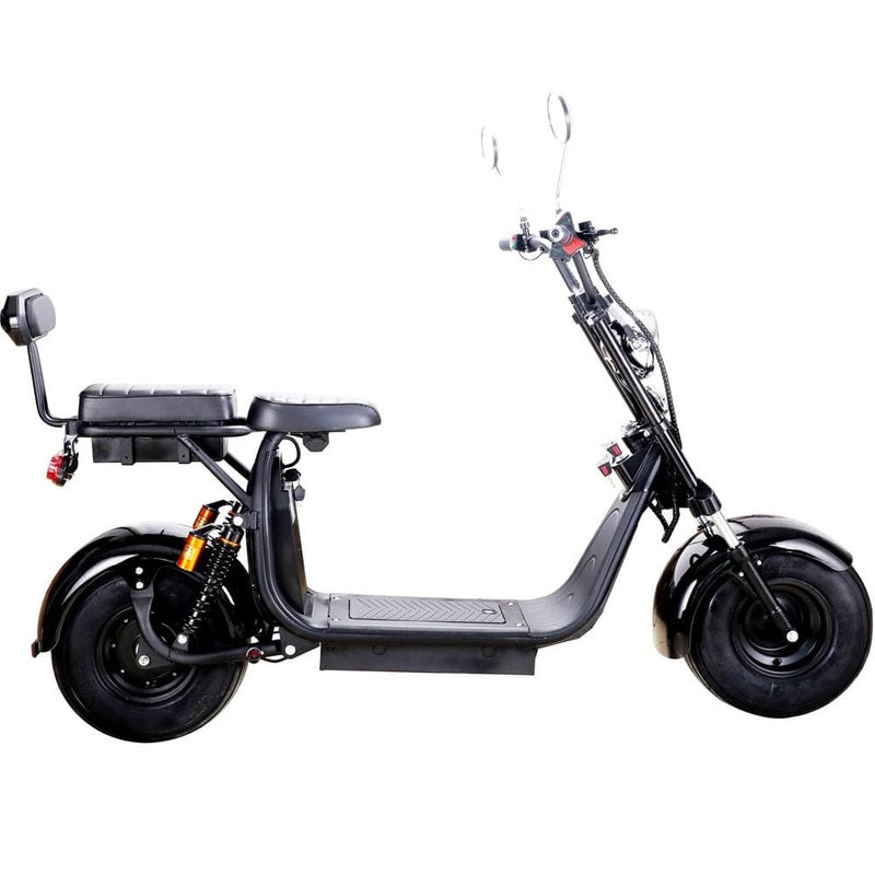 MotoTec Knockout 60v 2000w Lithium Electric Scooter Black | My Garage Supplies
