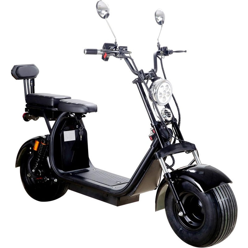 MotoTec Knockout 60v 2000w Lithium Electric Scooter Black | My Garage Supplies