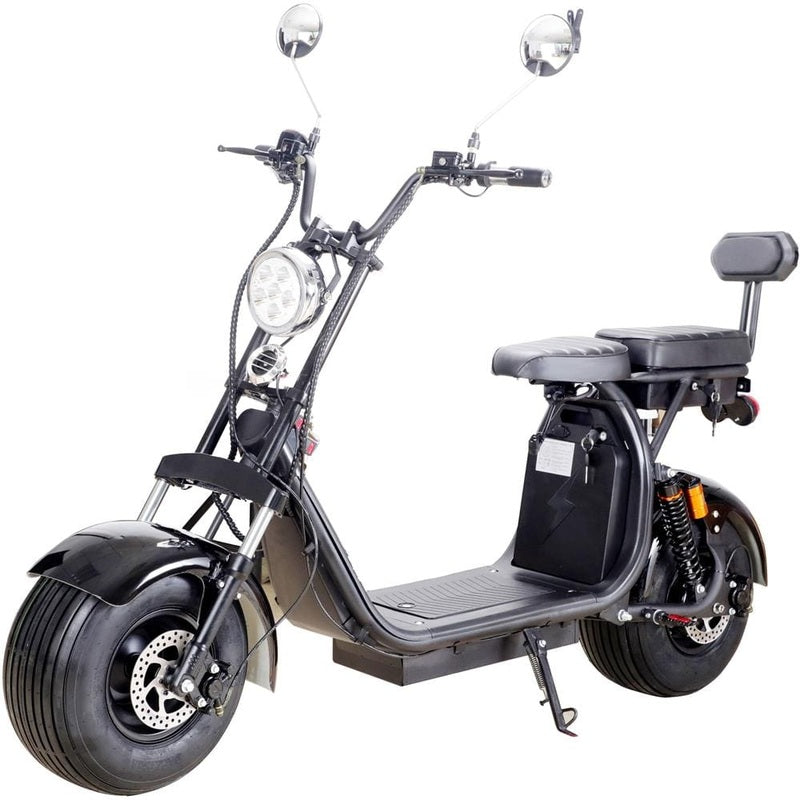 MotoTec Knockout 60v 2000w Lithium Electric Scooter Black | My Garage Supplies