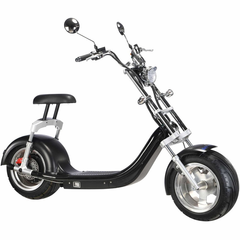MotoTec Knockout 60v 2500w Lithium Electric Scooter Black | My Garage Supplies