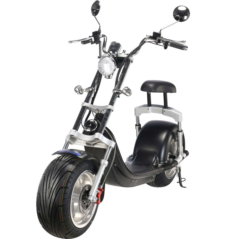 MotoTec Knockout 60v 2500w Lithium Electric Scooter Black | My Garage Supplies