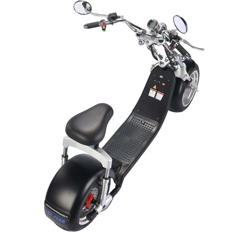 MotoTec Knockout 60v 2500w Lithium Electric Scooter Black | My Garage Supplies