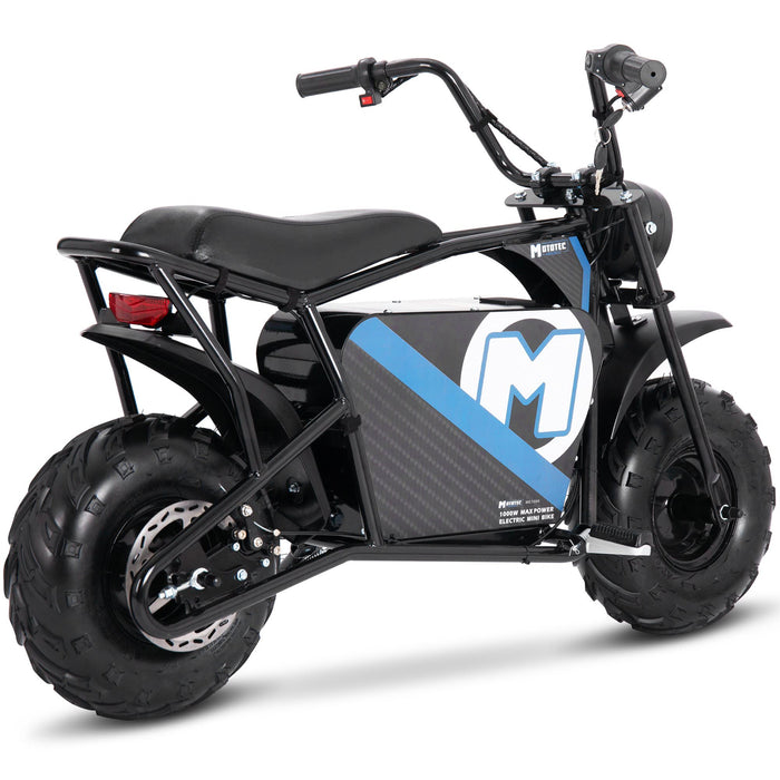 MotoTec 48v 1000w Electric Mini Bike Black | My Garage Supplies