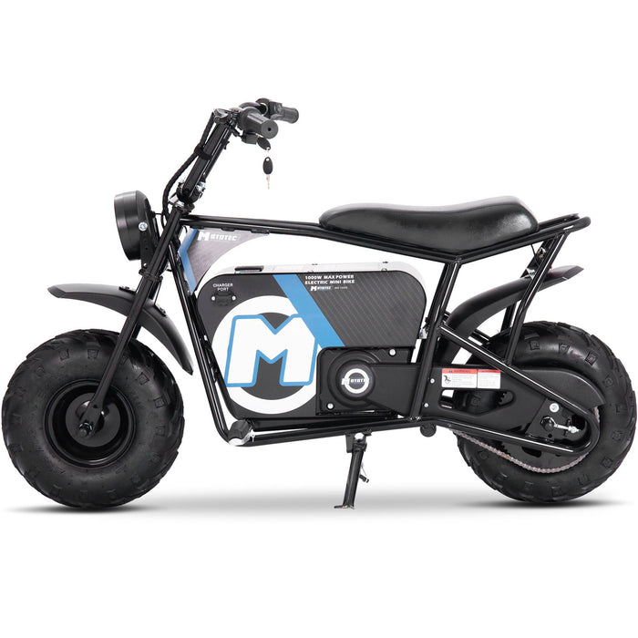 MotoTec 48v 1000w Electric Mini Bike Black | My Garage Supplies