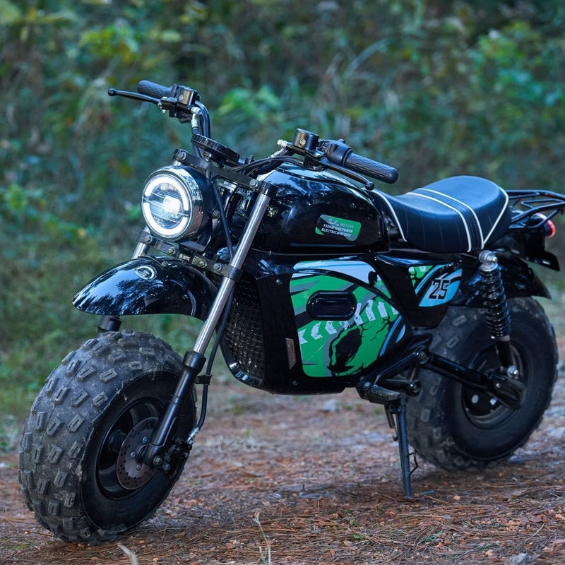 MotoTec 60v 1500w Electric Powered Mini Bike Lithium Black | My Garage Supplies