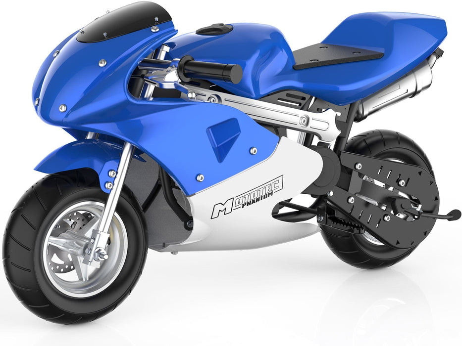 MotoTec Phantom Gas Pocket Bike 49cc 2-Stroke | My Garage Supplies