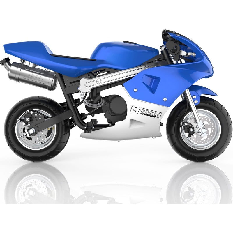 MotoTec Phantom Gas Pocket Bike 49cc 2-Stroke | My Garage Supplies
