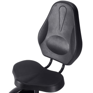 Image of a black ergonomic chair seat with a contoured backrest and padding, offering the same level of comfort as the MotoTec Electric Trike 48v 1000w Lithium Black by MotoTec.