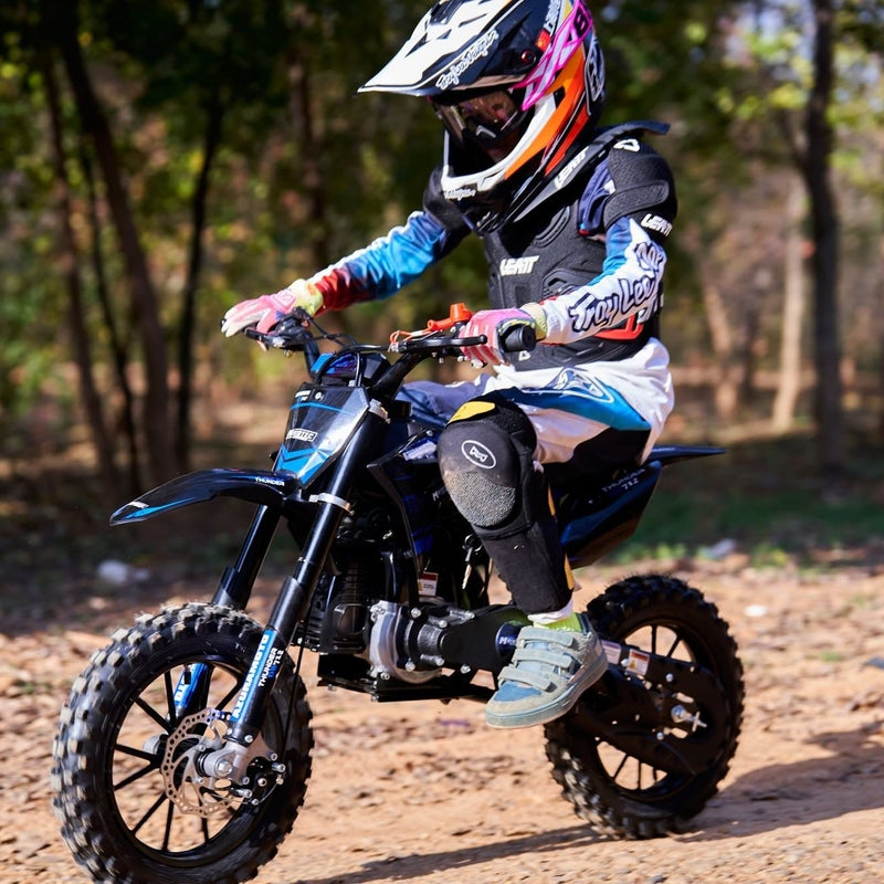 MotoTec Thunder 50cc 2-Stroke Kids Gas Dirt Bike | My Garage Supplies