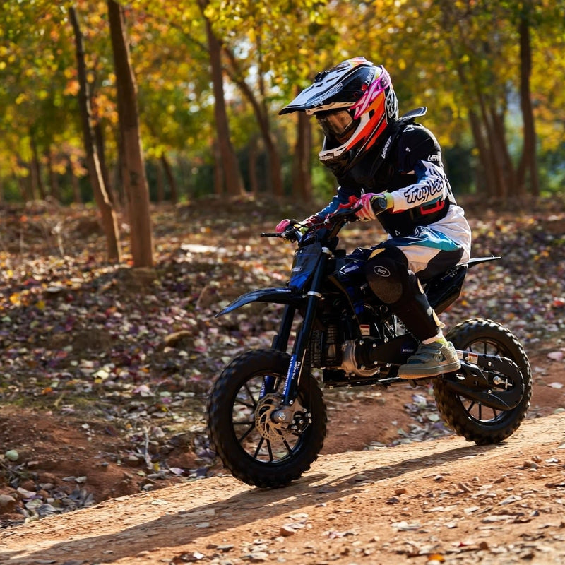 MotoTec Thunder 50cc 2-Stroke Kids Gas Dirt Bike | My Garage Supplies