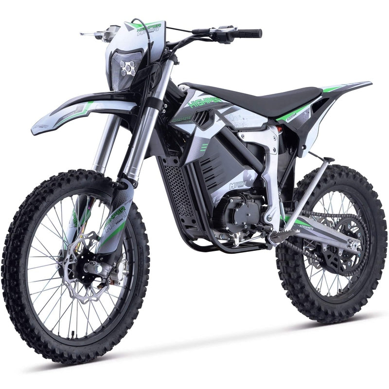 MotoTec Venom 72v 12000w 50ah Electric Dirt Bike White | My Garage Supplies