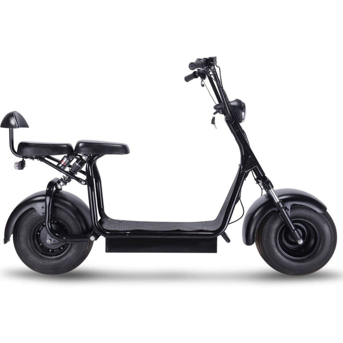 MotoTec Knockout 60v 1000w Electric Scooter Black | My Garage Supplies