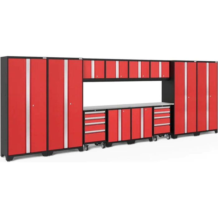 NewAge Bold 3.0 Series 14 Piece Cabinet Set-red/stainless
