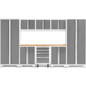 NewAge Bold Series 9 Piece Cabinet Set With Base, Tool, Wall Cabinets and 30 in. Lockers-