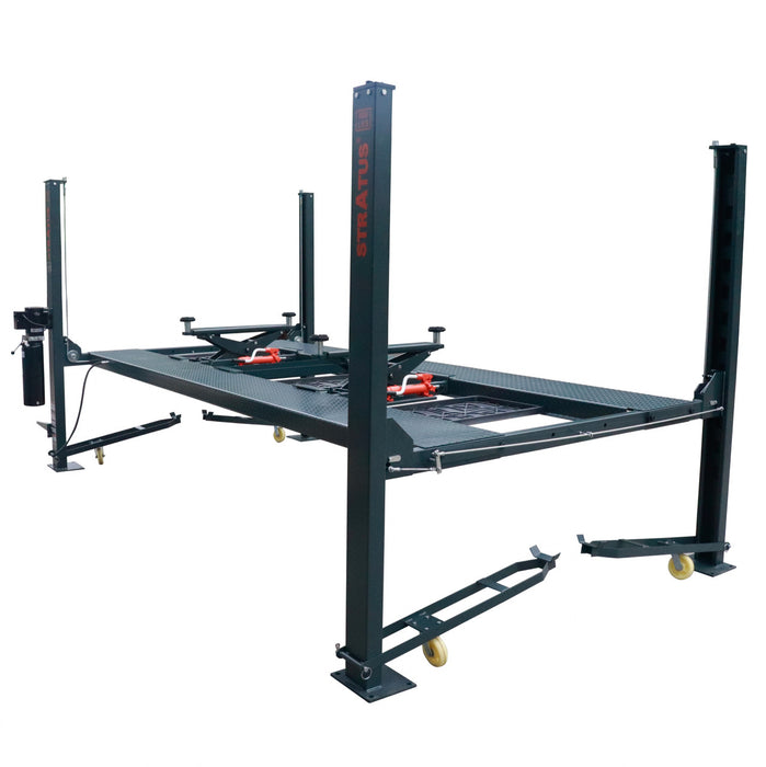 Stratus | SAE-P48 4 Post 8,000 LBS Capacity Manual Release Storage Car Lift With Castors