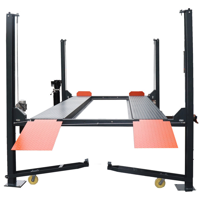 Stratus | SAE-P48 4 Post 8,000 LBS Capacity Manual Release Storage Car Lift With Castors