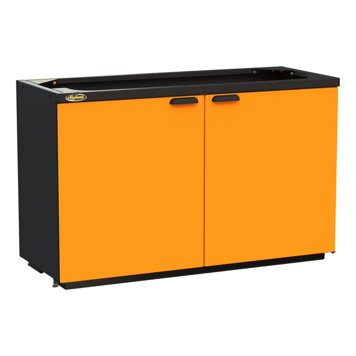 Swivel | 60" Floor End Run Unit Cabinet with 2 Height Adjustable Shelves