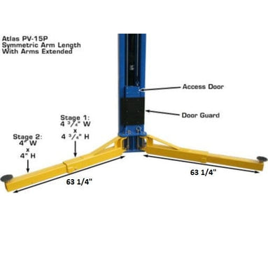 Atlas PV15PX 15,000 lb Overhead 2-Post Lift