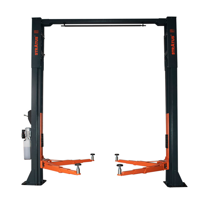 Stratus | SAE-C15X 2 Post Overhead Clear Floor Direct Drive 15,000 LBS Capacity Single Point Manual Release Car Lift