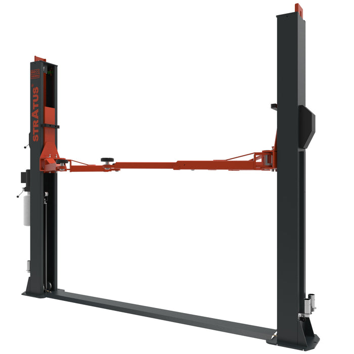 Stratus | SAE-F10S 2 Post Floor Plate Open Top 10,000 LBS Capacity Single Point Manual Release Car Lift