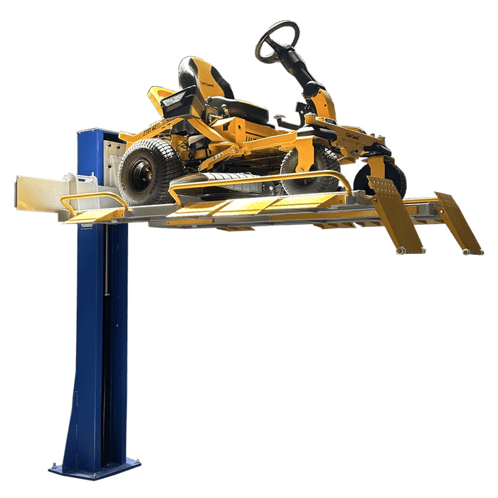 iDEAL SC-2K-UTV-X 2,000 lb Single Column ‘Multi-Use’ UTV & Mower Storage / Service Lift - 110V Duro Included