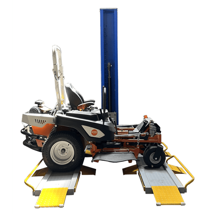 iDEAL SC-2K-UTV-X 2,000 lb Single Column ‘Multi-Use’ UTV & Mower Storage / Service Lift - 110V Duro Included