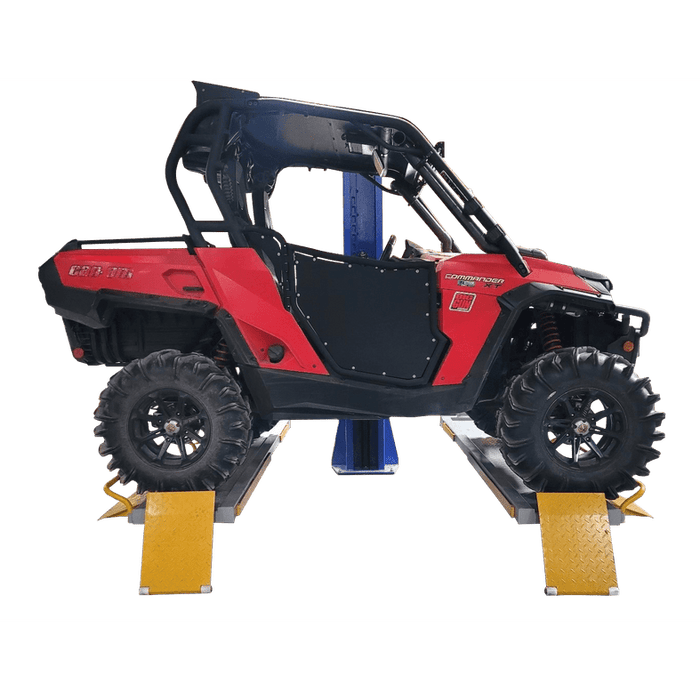 iDEAL SC-2K-UTV-X 2,000 lb Single Column ‘Multi-Use’ UTV & Mower Storage / Service Lift - 110V Duro Included