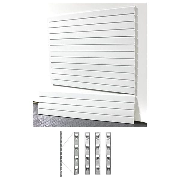 StoreWall | 4′ Standard Duty Slatwall (4 pcs) + Installstrips