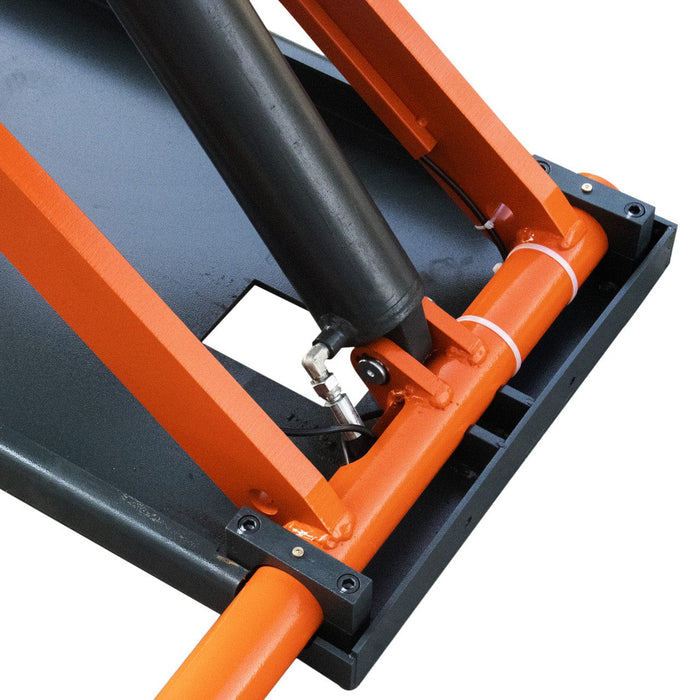 how the ramps of the Stratus SAE-MS9000X Extra Wide Mid Rise Scissor Lift operate