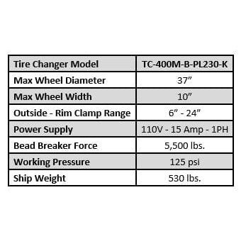 iDEAL Motorcycle / ATV Tire Changer w/ Assist Arm