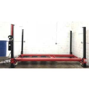 Triumph NOS9000 9,000 lb Four Post Service Storage Lift in side view