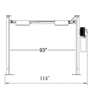 Triumph NSS-8SQ 8,000 lb. Shorter Length 4 Post Lift width