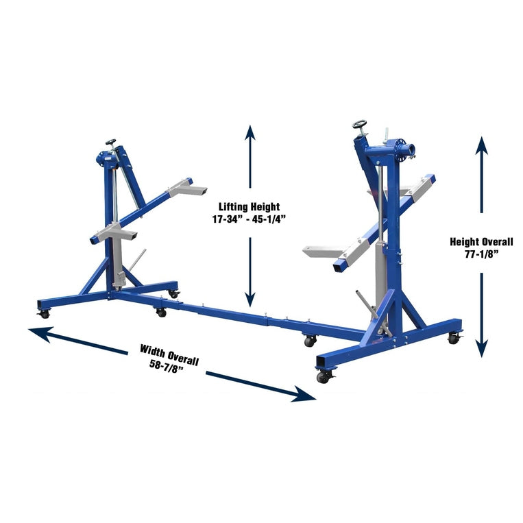 Tuxedo CR-3000 Car Rotator - 3,000 lb Capacity Measurements