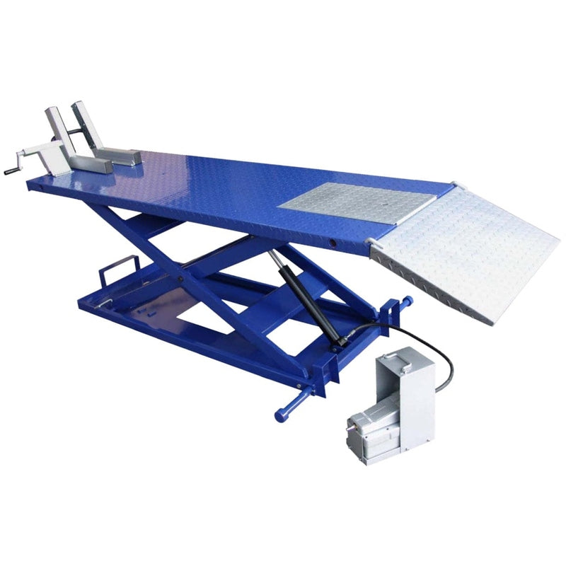 Hugolift Vice Tuxedo M-1500C-HR 1,500 lb High Rise Motorcycle Lift Bench w/ Vise, Si ...