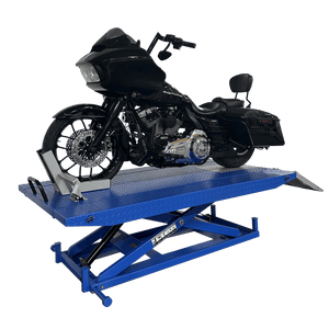 Tuxedo M-1500C-HR 1,500 lb High Rise Motorcycle Lift Bench with motorcycle