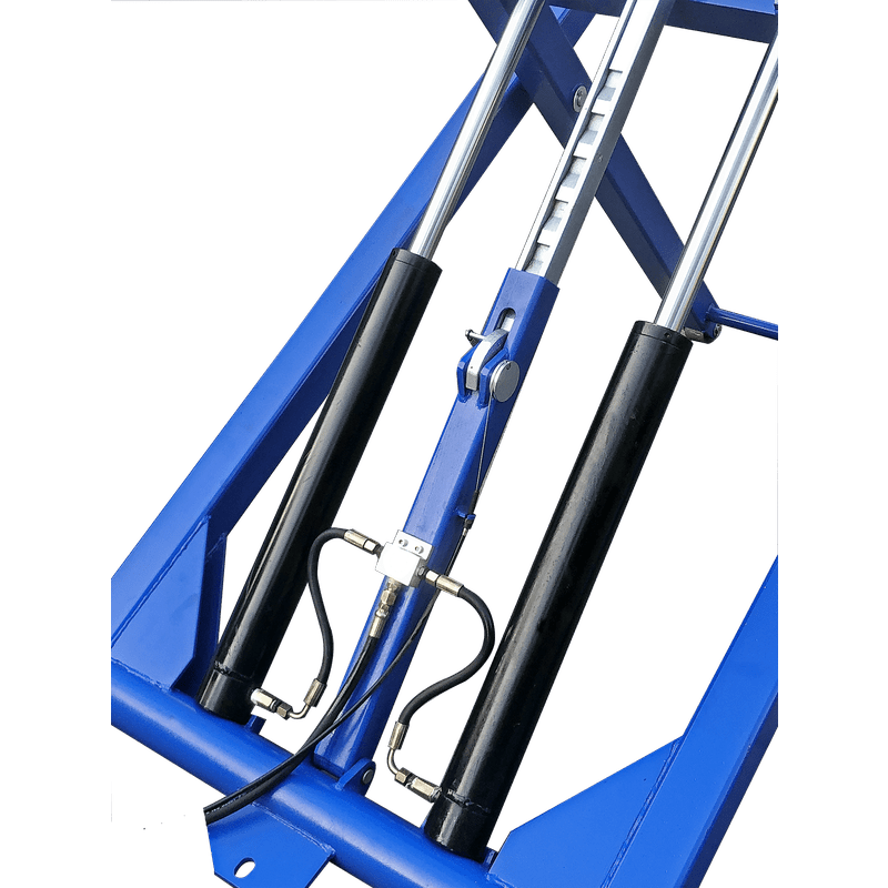 Tuxedo MR6K-48X 6,000 lb Mid-Rise Scissor Lift with hydraulic
cylinders extended