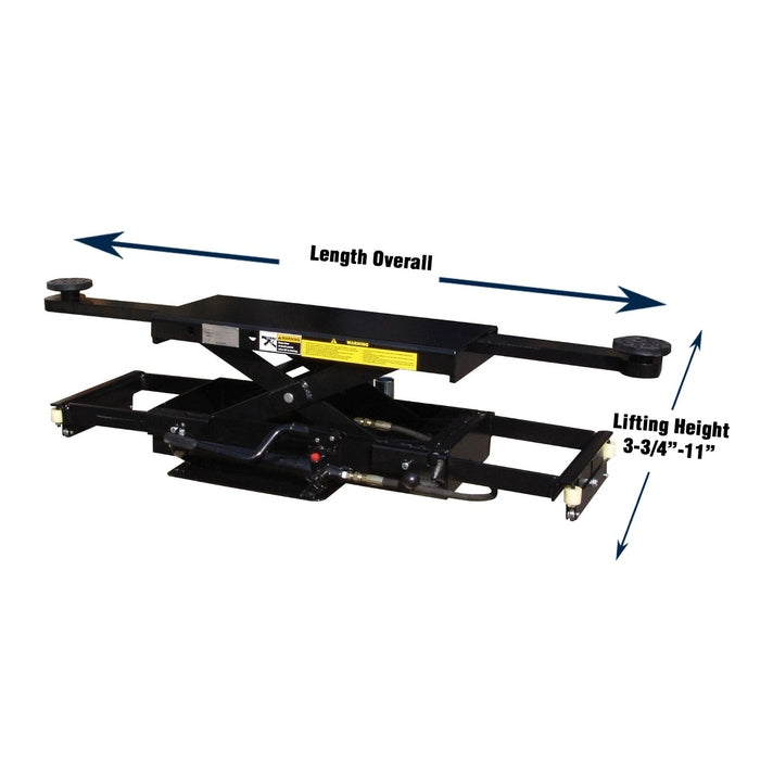 Tuxedo RJ-45 Rolling Jack 4,500 lb Capacity measurements