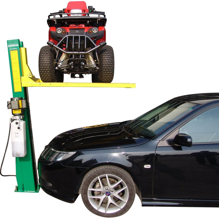 Tuxedo SC-2K 2,000 lb Single Column Lawnmower Storage Lift - 110V Duro Included with car